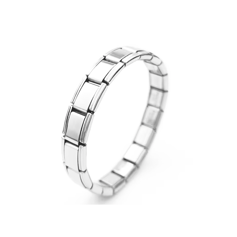 Brazalete Italiano plateado