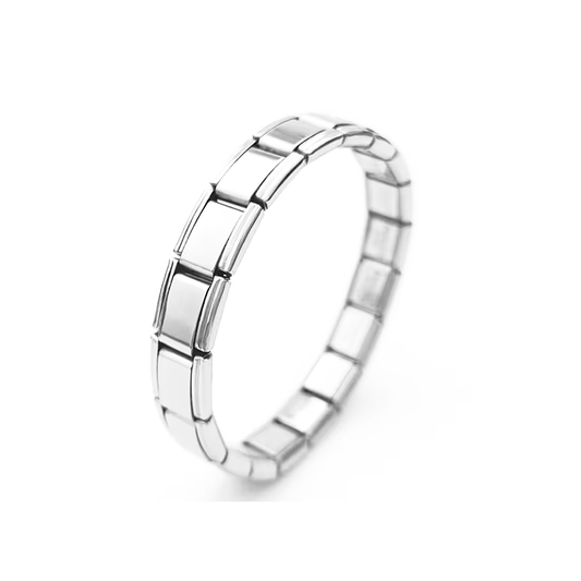 Brazalete Italiano plateado